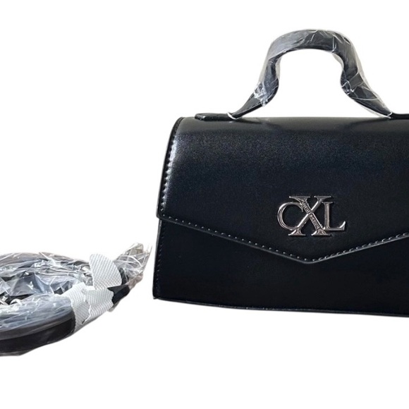 CXL by Christian Lacroix Laine Matte Patent Crossbody Bag Black NWT - Picture 2 of 5